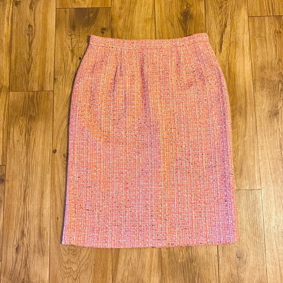 [VGUC] Talbots Pink Tweed Skirt - Picture 3 of 10